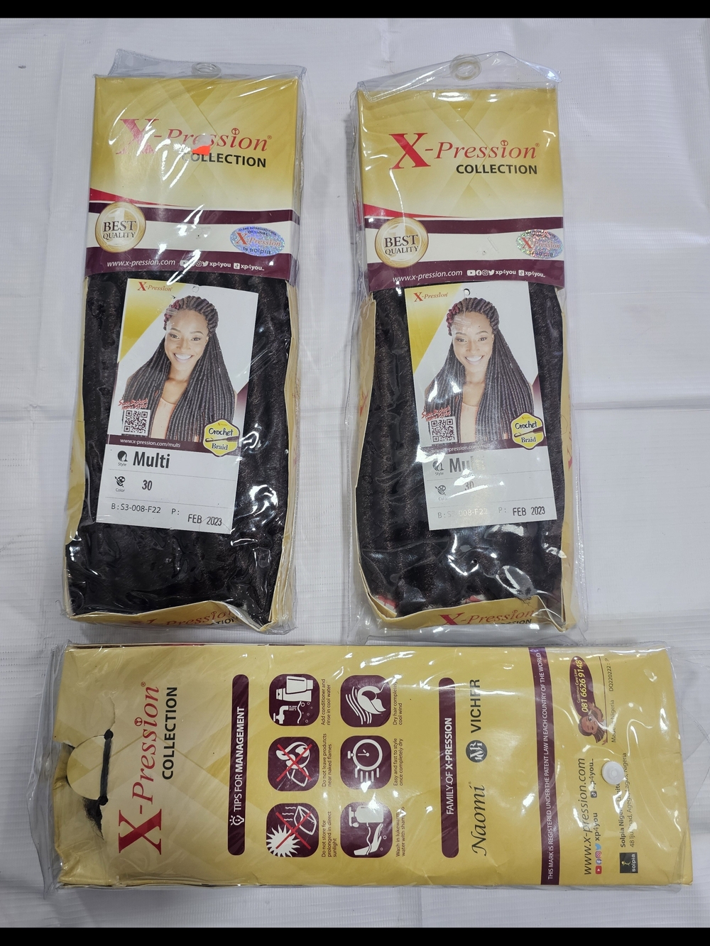 3 MULTI X-pression Crochet Hair